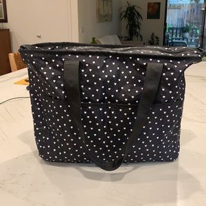 Lesportsac black patterned tote bag